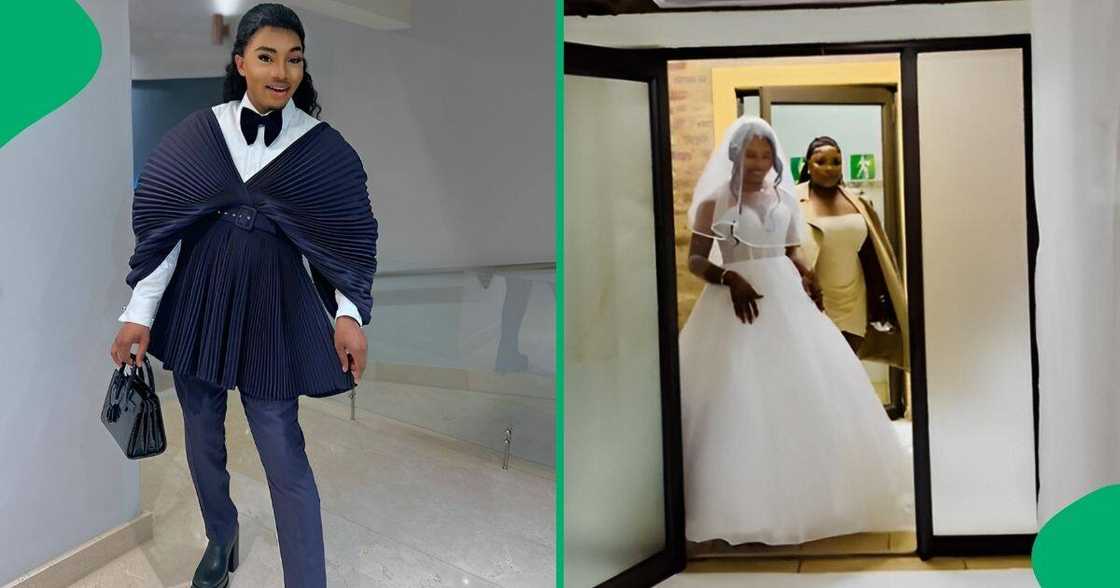 Jeff Manyisa went viral on TikTok after arriving at his 30th birthday party in a full wedding dress Jeff Manyisa went viral on TikTok after arriving at his 30th birthday party in a full wedding dress