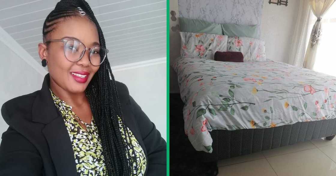 The lady has a lovely bedroom she shared on the socials The lady has a lovely bedroom she shared on the socials