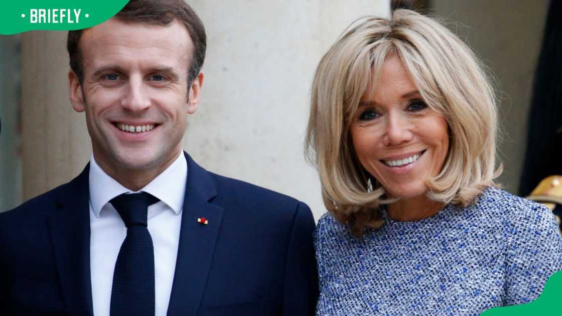 Emmanuel Macron and his wife, Brigitte Macron, at the Elysee Presidential Palace in 2018 Emmanuel Macron and his wife, Brigitte Macron, at the Elysee Presidential Palace in 2018