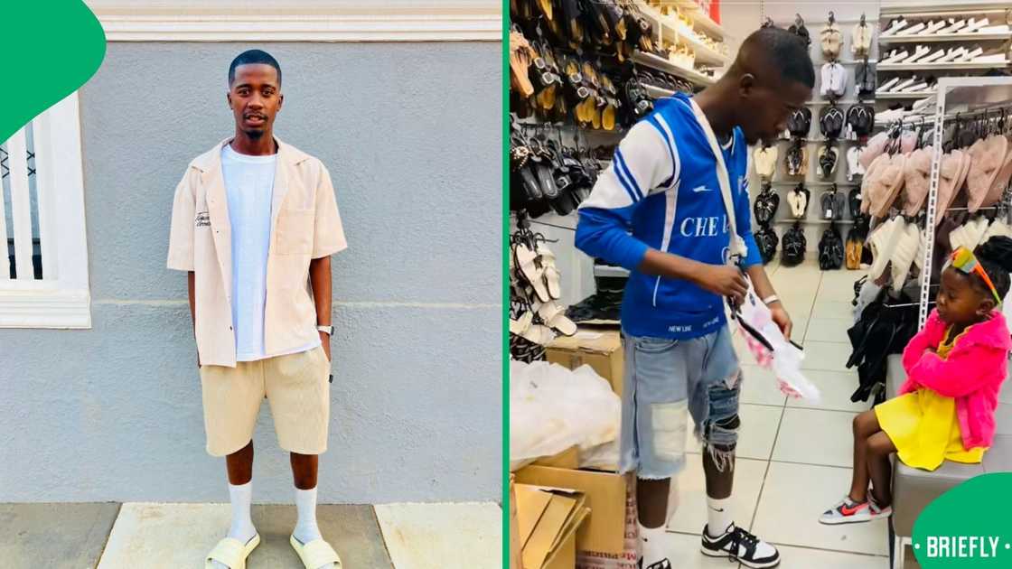 The toddler showed her father the length of crop tops, leaving him defeated The toddler showed her father the length of crop tops, leaving him defeated