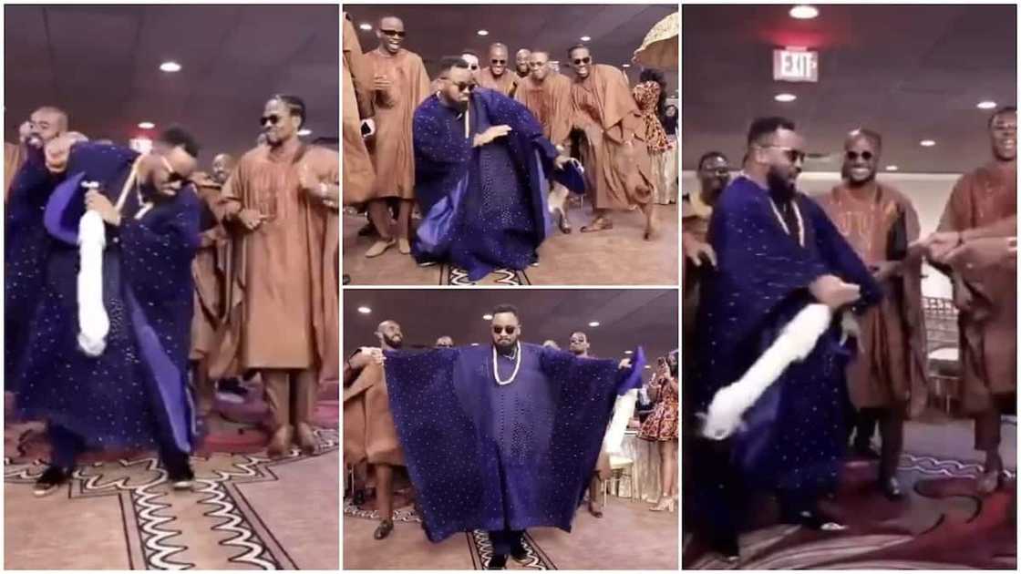 Man uses his wedding to show his dance moves, flexes hard with friend in video Man uses his wedding to show his dance moves, flexes hard with friend in video