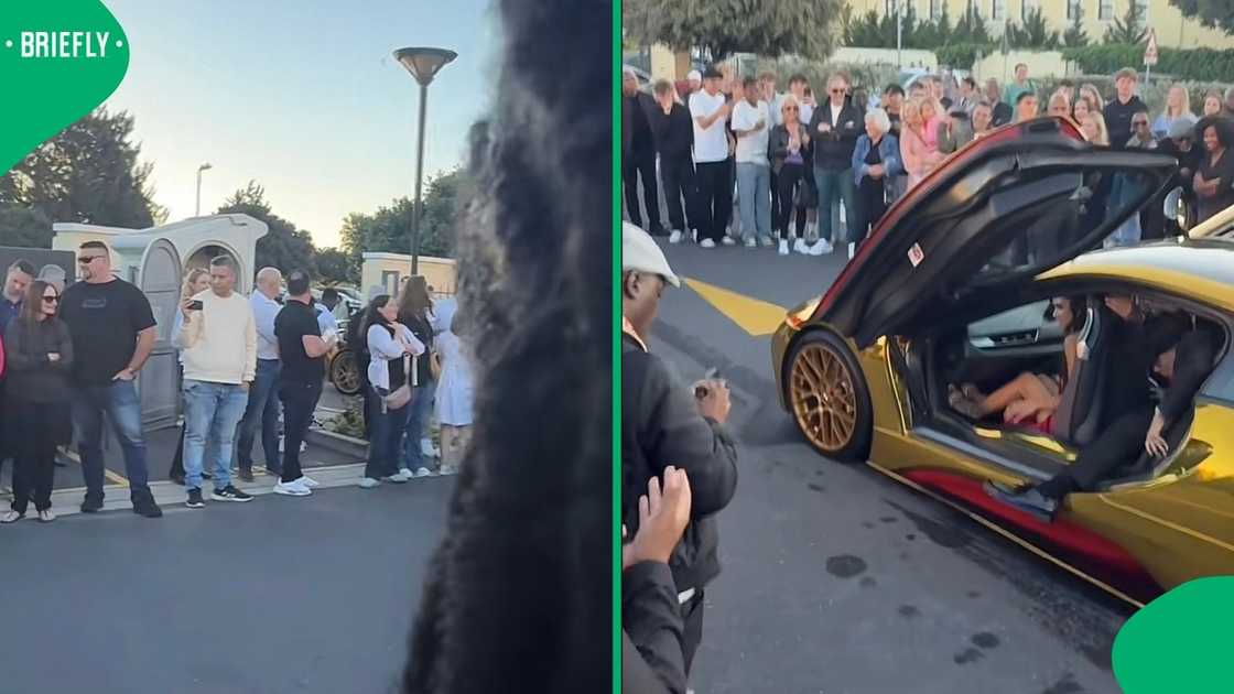 A Grade 12 pupil wowed online users with their grand entrance.