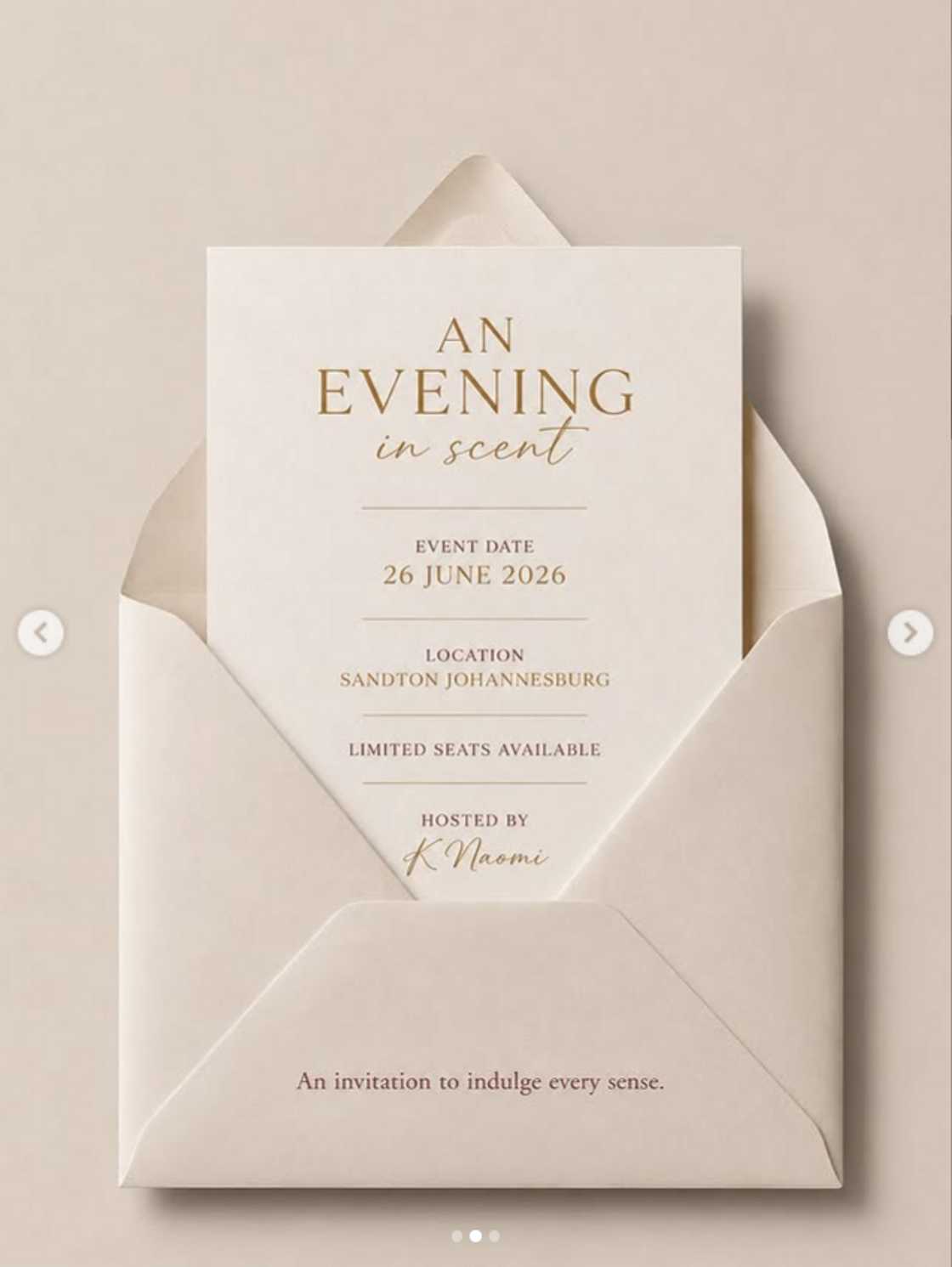 K Naomi has shared the prices for her event.