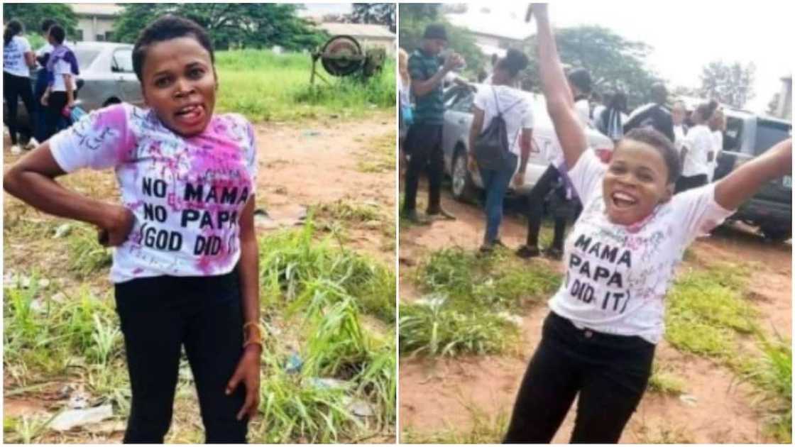 Lady who lost both parents while in school finally graduates Lady who lost both parents while in school finally graduates