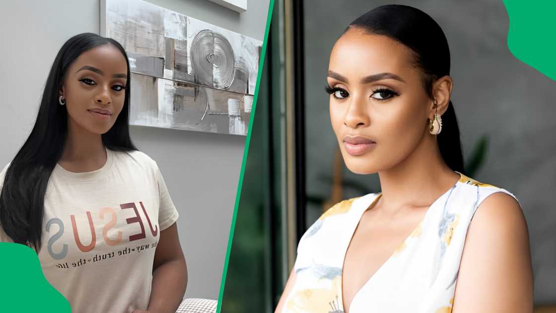 Thobeka Majozi looked stunning while showing off her makeup free look. Thobeka Majozi looked stunning while showing off her makeup free look.