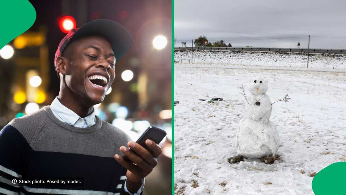 South Africans find a recent warning for snow very funny. South Africans find a recent warning for snow very funny.