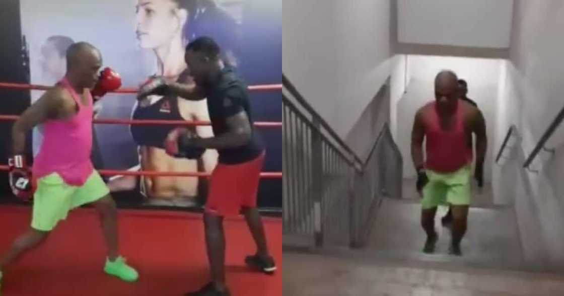Somizi shows off more than he intended to on latest boxing video Somizi shows off more than he intended to on latest boxing video