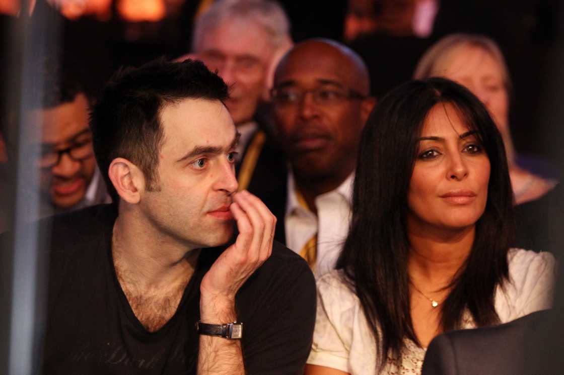 Ronnie O'Sullivan and Laila Rouas at the 02 Arena Ronnie O'Sullivan and Laila Rouas at the 02 Arena