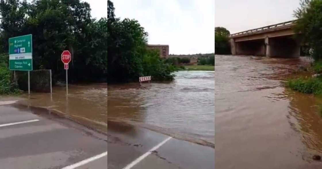 Rain, flooding, weather warning, Tshwane, Centurion, low-lying bridge, viral video, trending, Mzansi, South Africa Rain, flooding, weather warning, Tshwane, Centurion, low-lying bridge, viral video, trending, Mzansi, South Africa