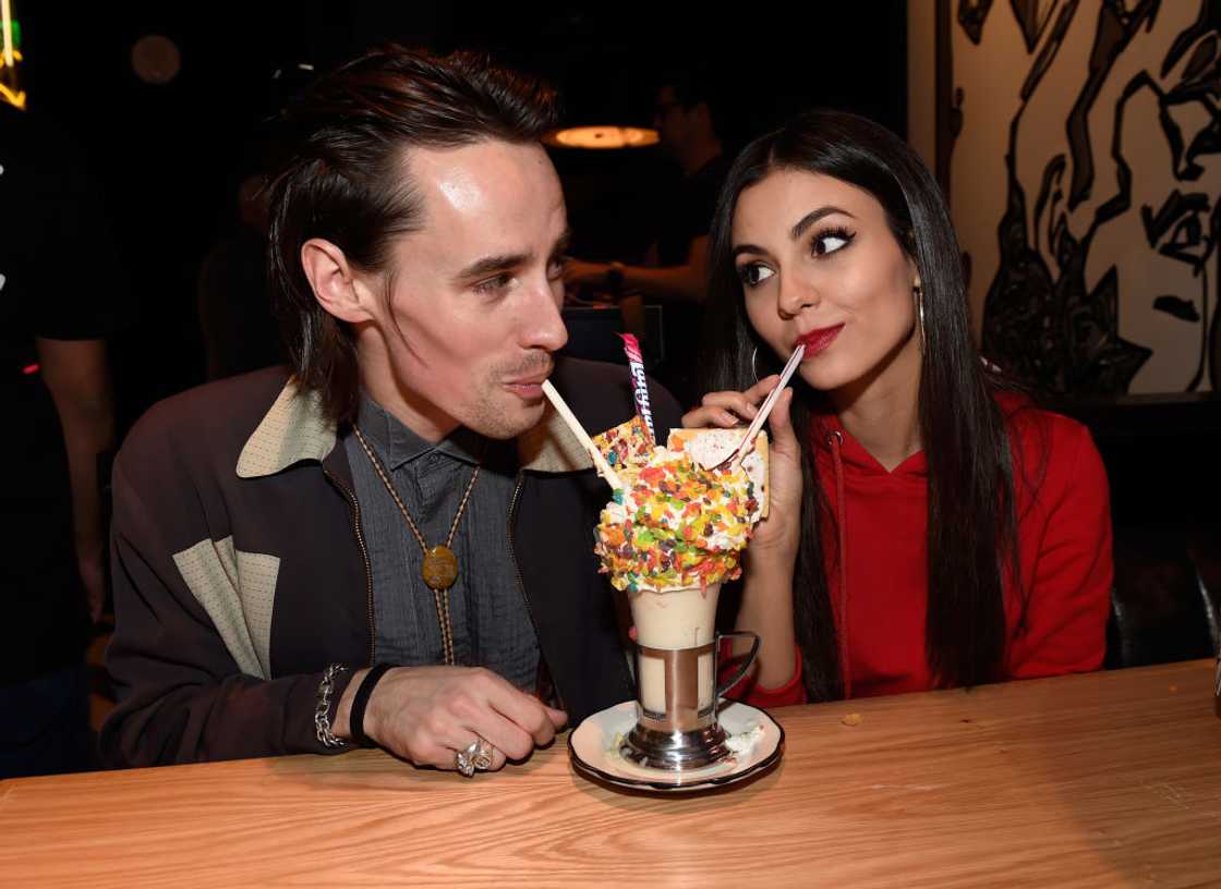 Reeve Carney and actress Victoria Justice Reeve Carney and actress Victoria Justice