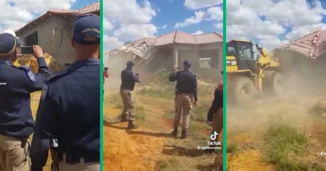 A house demolition video A house demolition video