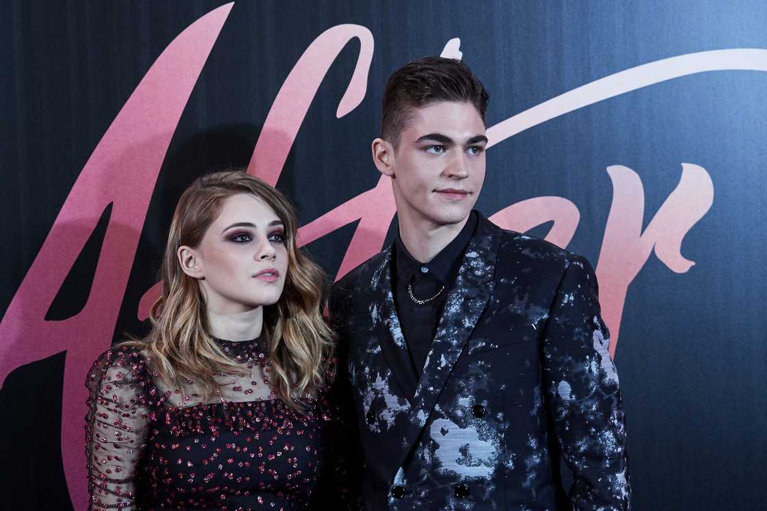 Josephine Langford and Hero Fiennes Tiffin at After's premiere