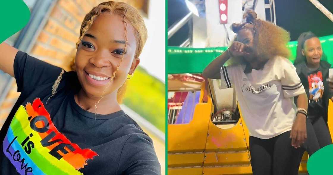 A woman was left in tears after riding a rollercoaster A woman was left in tears after riding a rollercoaster