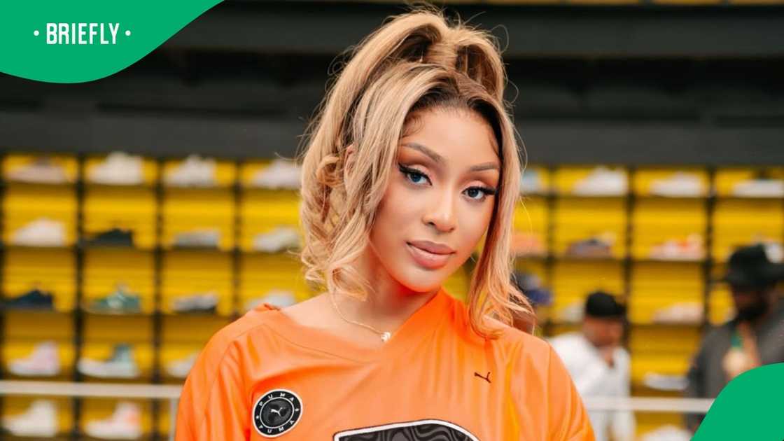 Nadia Nakai bares all in denim dress Nadia Nakai bares all in denim dress