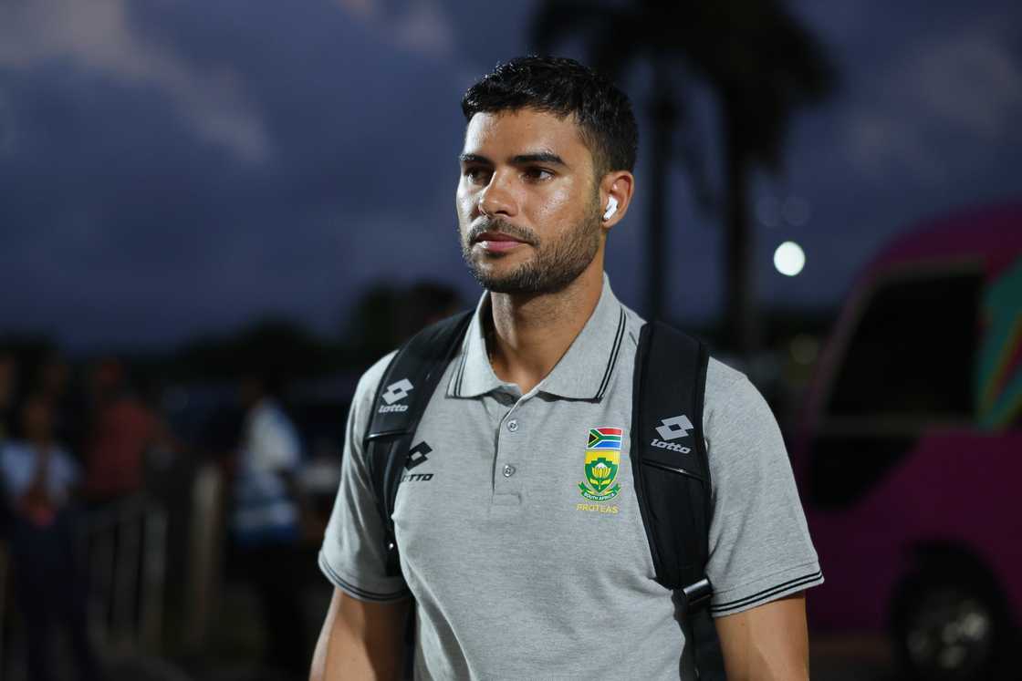 Reeza Hendricks of South Africa arrives at the stadium prior to the ICC Men's T20 Cricket World Cup West Indies & USA Super Eight match Reeza Hendricks of South Africa arrives at the stadium prior to the ICC Men's T20 Cricket World Cup West Indies & USA Super Eight match