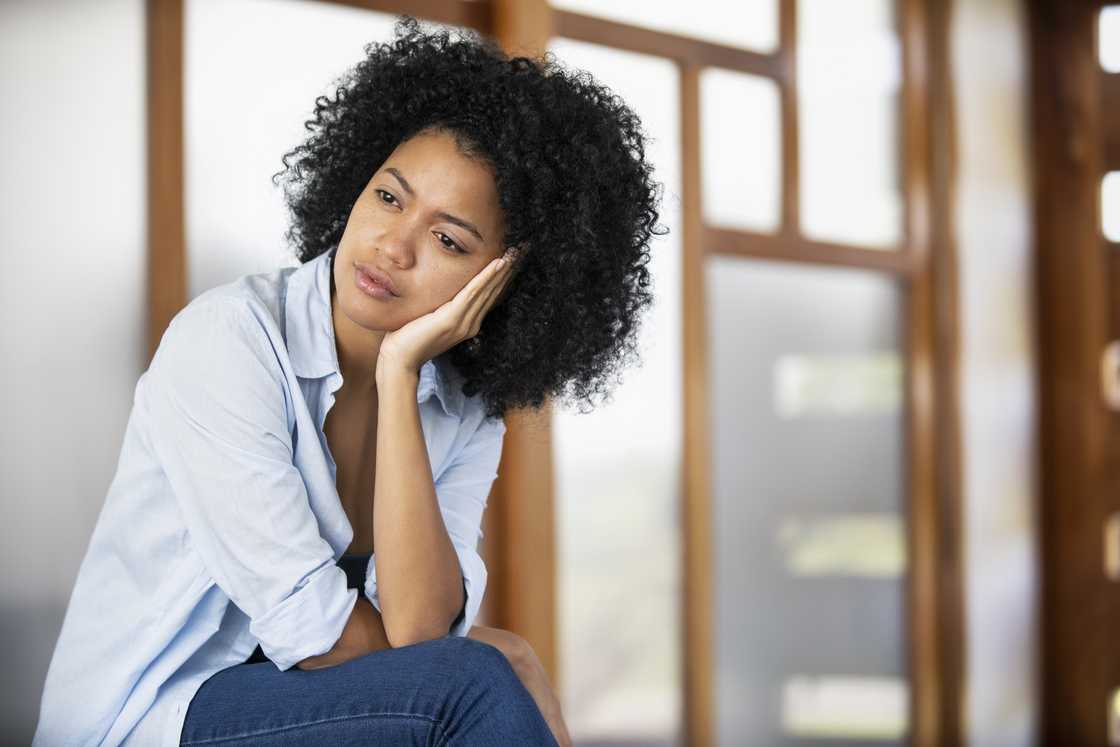 A woman in disbelief A woman in disbelief