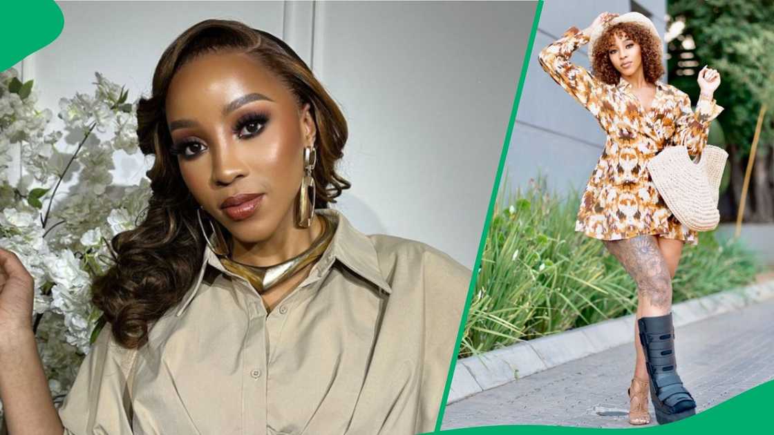 Sbahle Mpisane's moon boot is under scrutiny. Sbahle Mpisane's moon boot is under scrutiny.