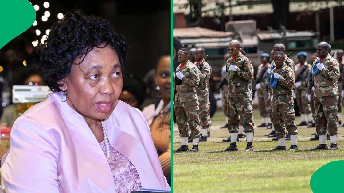 Minister Angie Motshekga defended the SANDF.