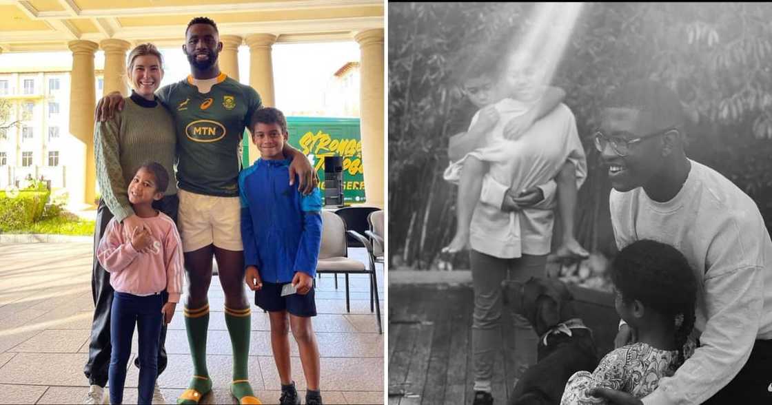 A pic of the Kolisi fam having fun together. A pic of the Kolisi fam having fun together.