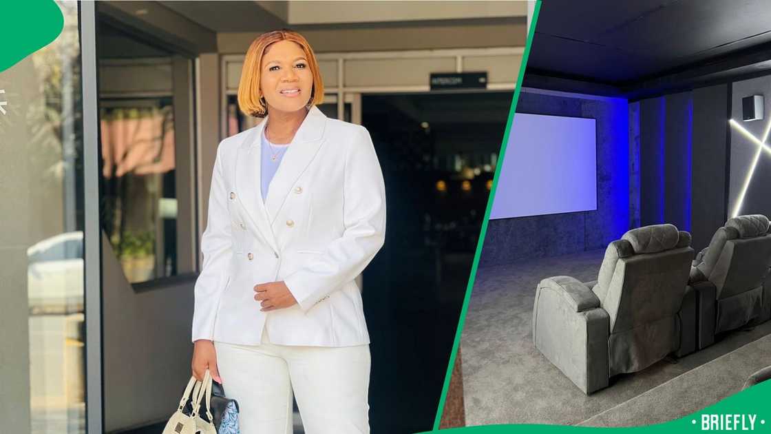 The home's cinema was a major attraction for many social media users The home's cinema was a major attraction for many social media users