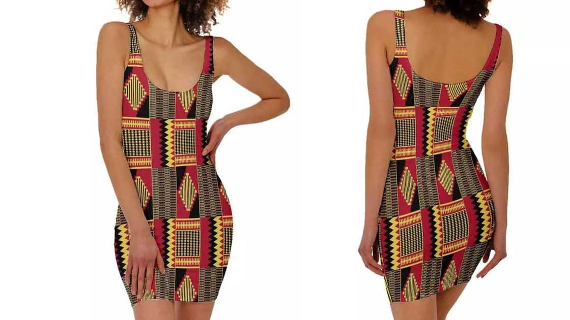 Sleeveless Kente bodycon