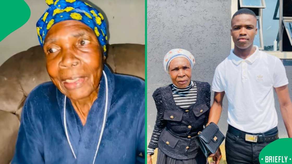 The visual on the right captured gogo and her grandson