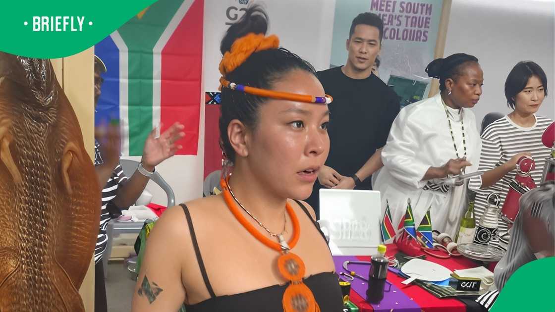 Korean woman celebrates Zulu culture