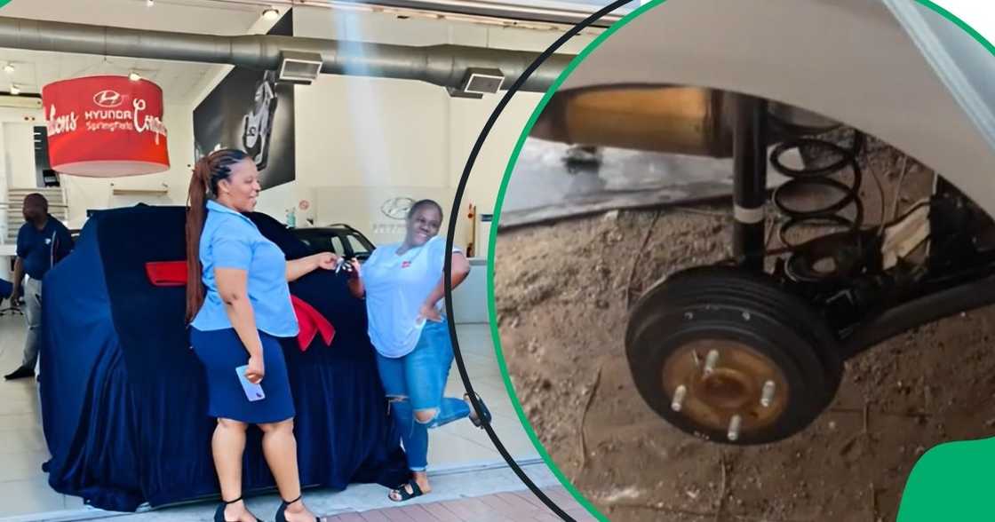 Brother washes sister's car