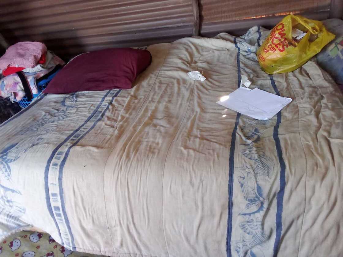 View of the bedroom in her newly built structure View of the bedroom in her newly built structure