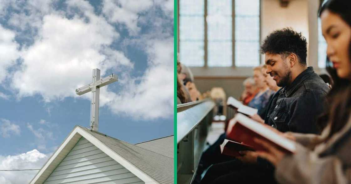 A man shared a Twitter video showing a street filled with churches.