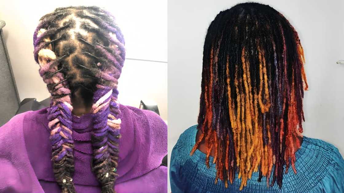 Multi-colored locs Multi-colored locs