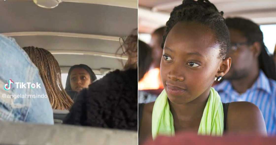 Two women fight in taxi Two women fight in taxi