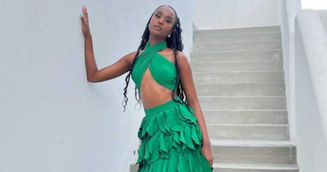 Zozibini Tunzi wished the Springboks well for the rugby win Zozibini Tunzi wished the Springboks well for the rugby win