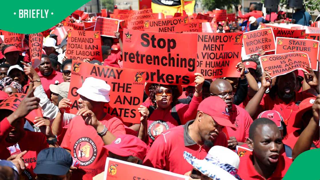 COSATU members embarking on protest action across the nation.