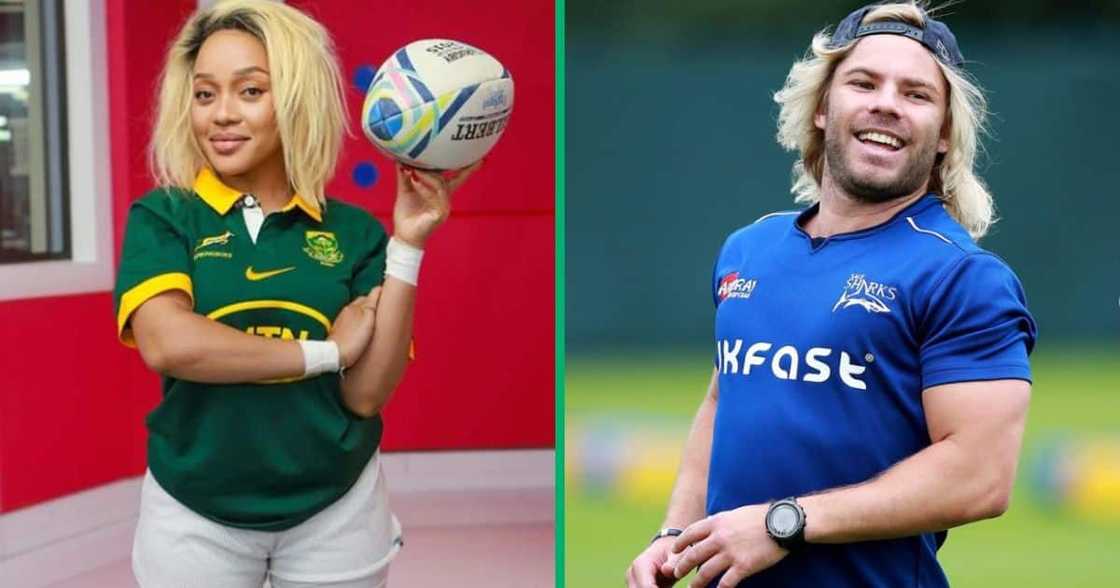 Thando Thabethe introduced a new blonde look. Thando Thabethe introduced a new blonde look.