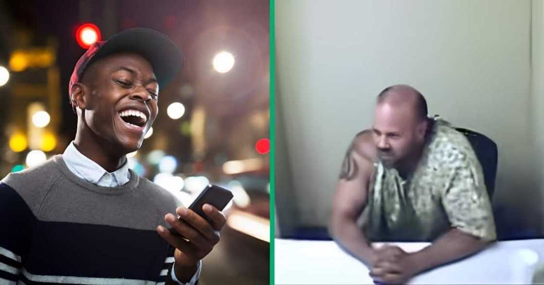 A South African man was questioned by the police in America A South African man was questioned by the police in America