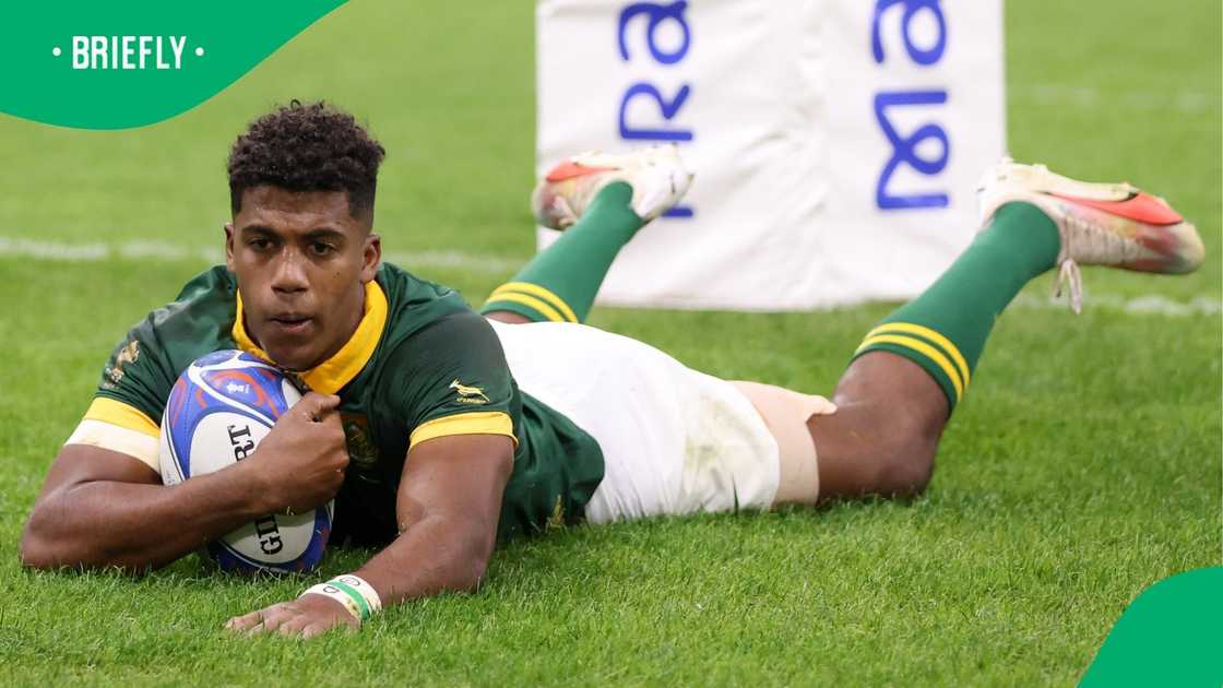 Canan Moodie scored a try during the Boks' successful 2023 Rugby World Cup.