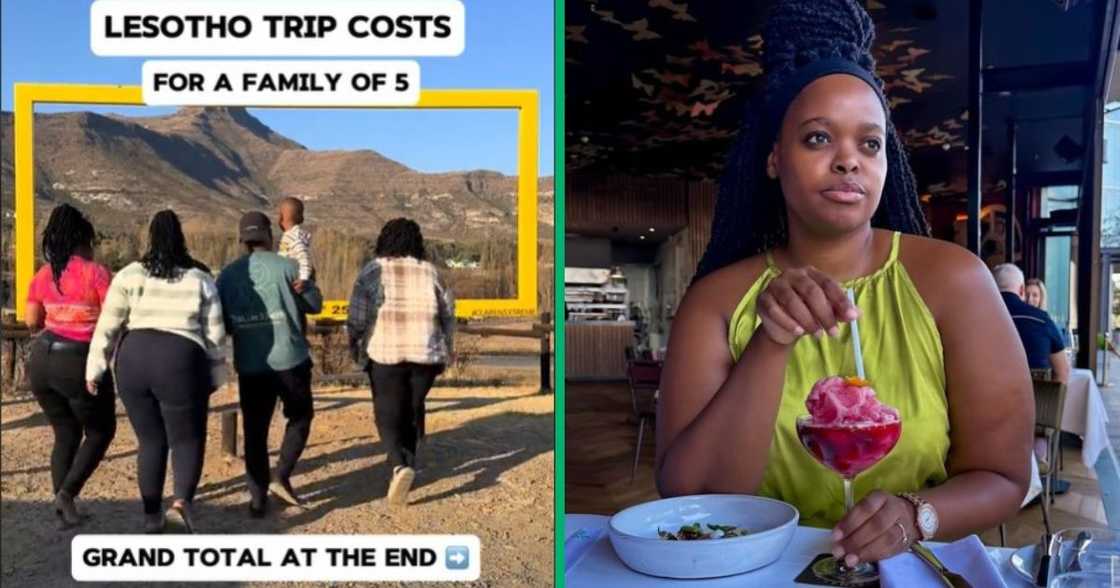 Lady shares cost breakdown family trip to Lesotho