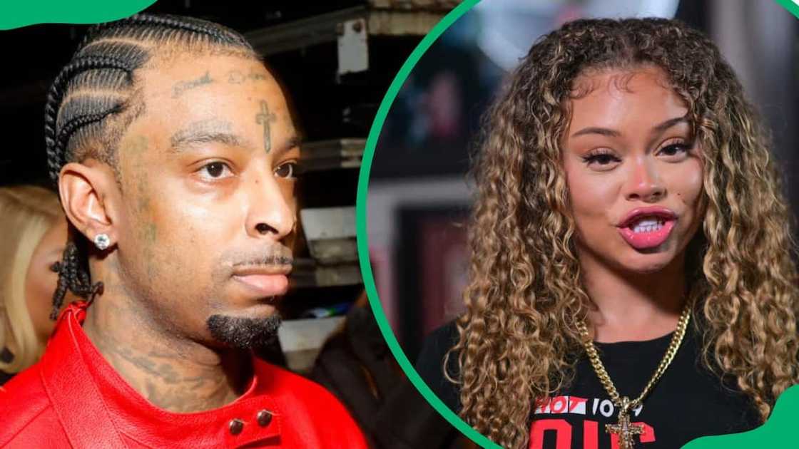 21 Savage during the 66th Grammy Awards in 2024 (L). Latto attending the 2024 Hot 107.9 Birthday Bash (R) 21 Savage during the 66th Grammy Awards in 2024 (L). Latto attending the 2024 Hot 107.9 Birthday Bash (R)