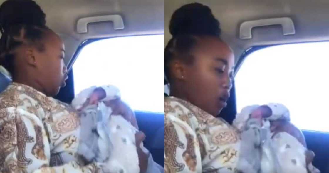 Mom Rocks Baby to Sleep While Singing Amapiano, Leaves Mzansi Howling Mom Rocks Baby to Sleep While Singing Amapiano, Leaves Mzansi Howling