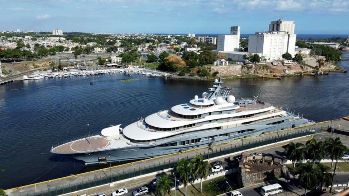 Hit with US sanctions: the Russian yacht Flying Fox in Santo Domingo, Dominican Republic