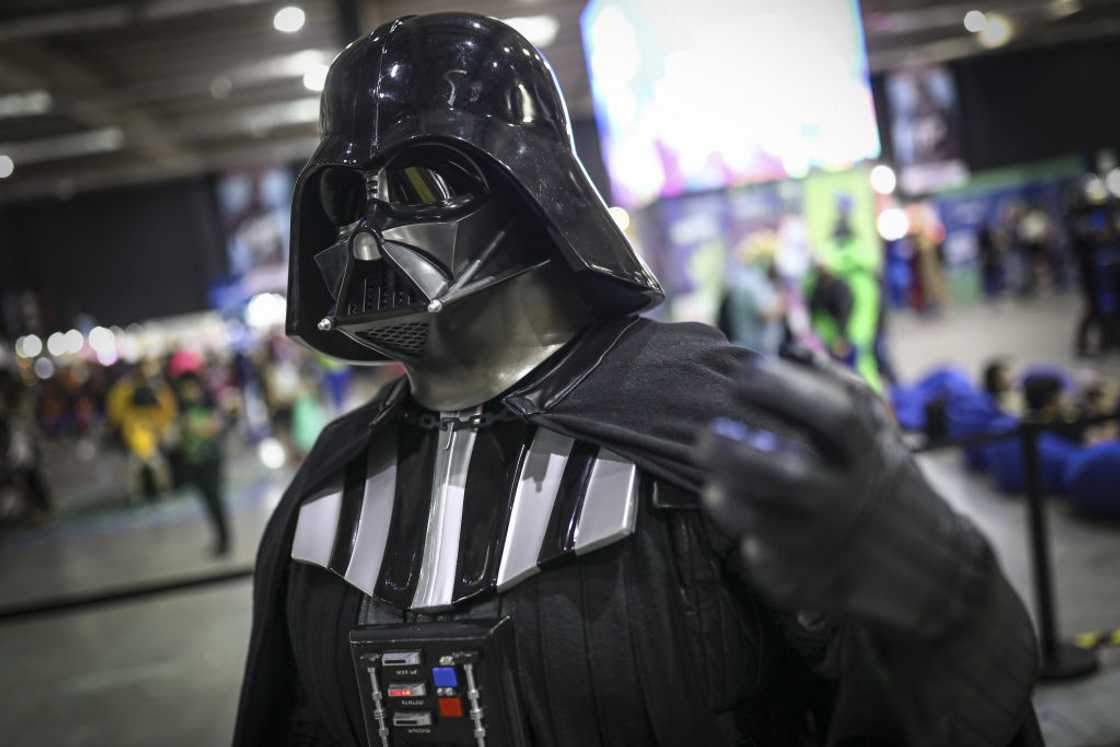 A person dressed as Darth Vade A person dressed as Darth Vade