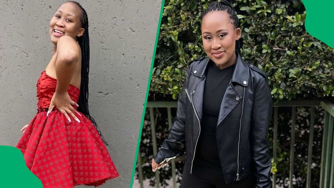 A TikTok video shows a woman walking super funny in high heels. A TikTok video shows a woman walking super funny in high heels.