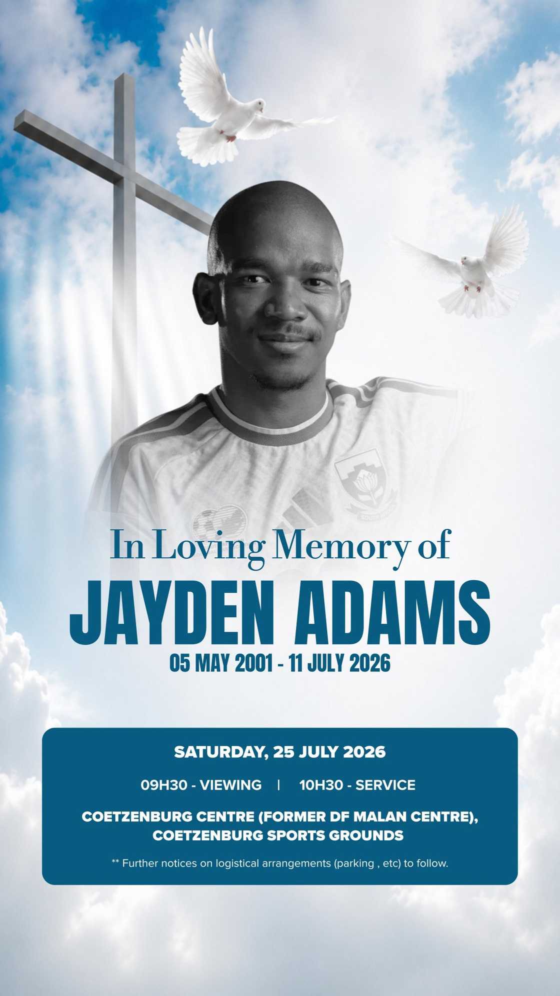 Jayden Adams funeral service details Jayden Adams funeral service details