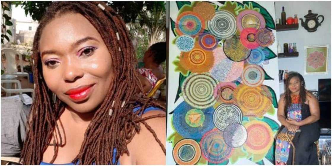 So lovely: Nigerian Artist Wows Social Media with Her Artwork, Adorable Photo of Masterpiece Goes Viral So lovely: Nigerian Artist Wows Social Media with Her Artwork, Adorable Photo of Masterpiece Goes Viral