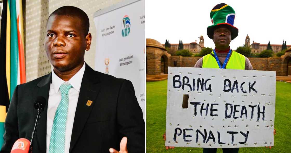 Minister of Justice Ronald Lamola condemns the death penalty