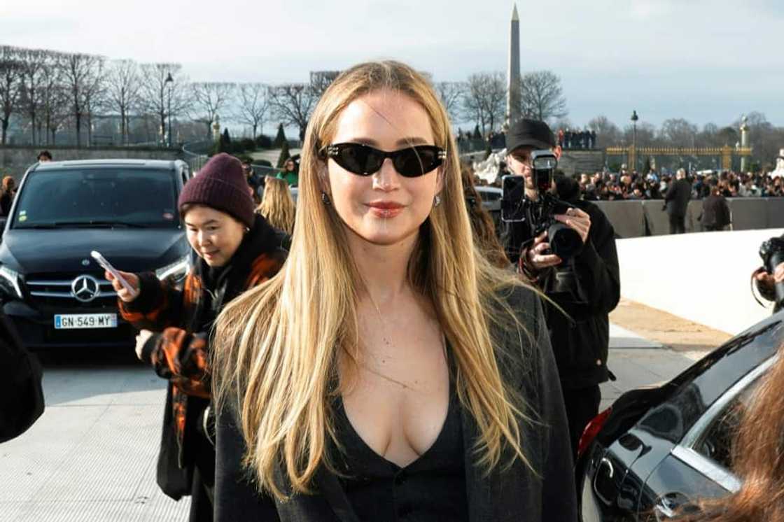 Jennifer Lawrence was among the stars on the front row Jennifer Lawrence was among the stars on the front row