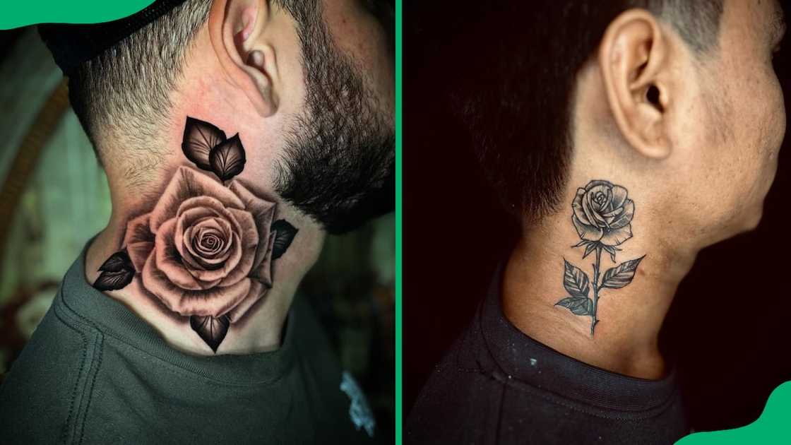 Rose neck tattoos Rose neck tattoos