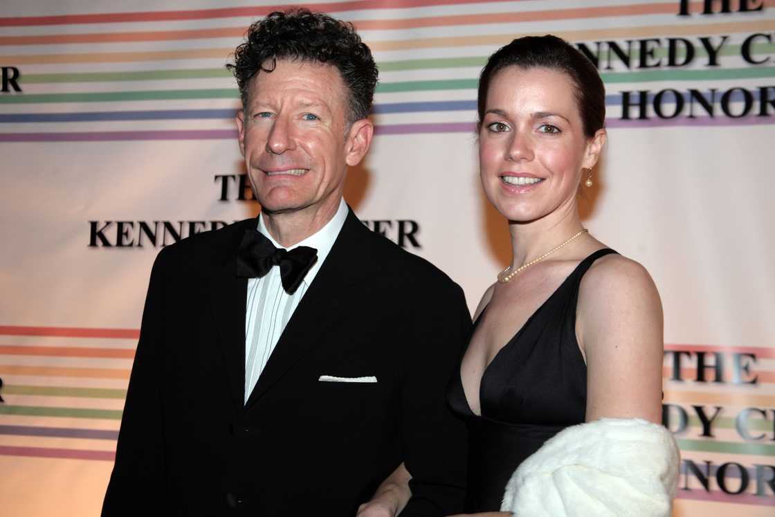 Musician Lyle Lovett (L) and April Kimble (R) arrive at the Annual Kennedy Centre Honours in Washington, DC