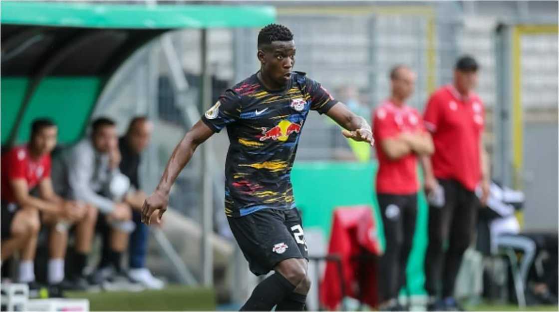 Nordi Mukiele, German, RB Leipzig, English Premier League, Manchester United Nordi Mukiele, German, RB Leipzig, English Premier League, Manchester United
